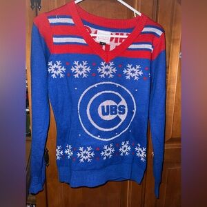 MLB Genuine Merchandise Chicago Cubs V-Neck Sweater S